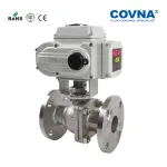 COVNA HK60-Q-F 3PS Electric 2 Way Flange Ball Valve With Actuator1